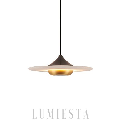 Stratford - Alabastrowa lampa wisząca, złoto-czarna