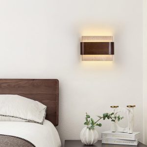 Terra Lumen - Lampa Ścienna Beżowy Orzechowy 22cm