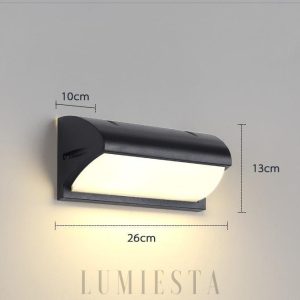 Nowoczesna lampa ścienna w kształcie prostokąta do ogrodu