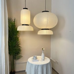 Thames - Nowoczesna lampa wisząca z papieru ryżowego