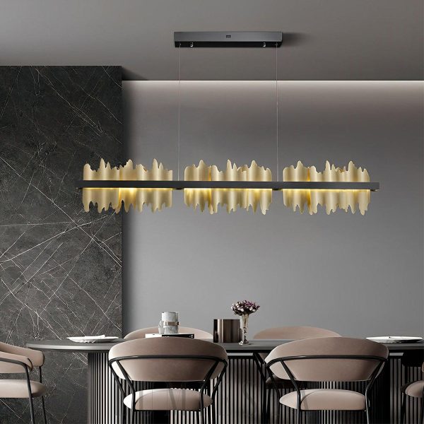 Midnight Shadow - Nowoczesna lampa wisząca czarno-złota