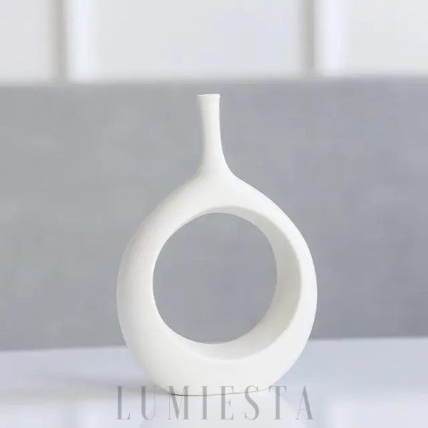 Wazon ceramiczny nowoczesny z otworem elegancki styl