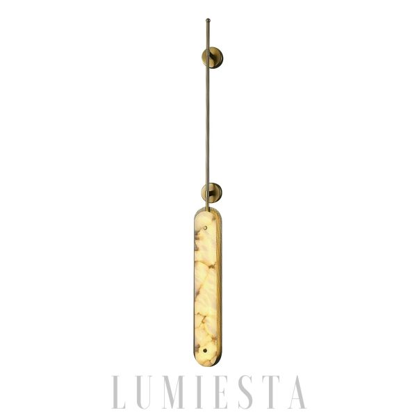 Kinkiet owalny Lysandra Alabaster LED wys 90 130 180 cm