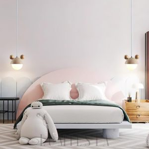 wm_12377270912082257196.jpg Lampa wisząca Domiere z travertynu i drewnianymi akcentami