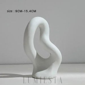 Elegancki biały ceramiczny wazon 12–14 cm