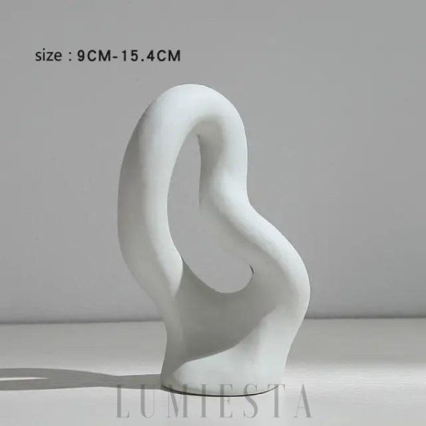 Elegancki biały ceramiczny wazon 12–14 cm