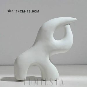 Elegancki biały ceramiczny wazon 12–14 cm