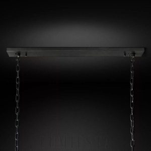 Utopia - Ekskluzywny prostokątny żyrandol nowoczesny 185 cm