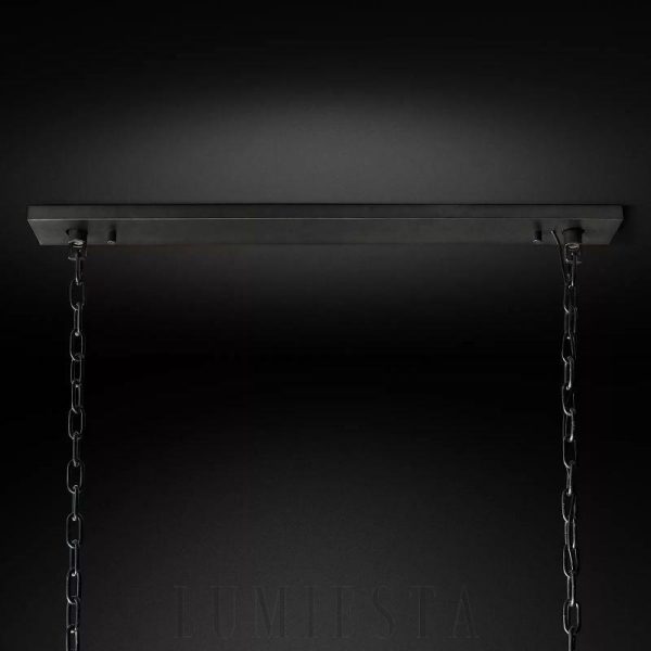 Utopia - Ekskluzywny prostokątny żyrandol nowoczesny 185 cm