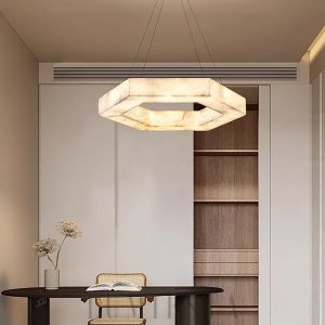 Alabastero - lampa wisząca w kształcie heksagonu