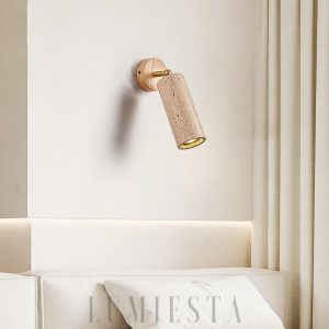 wm_12602683584215313913.jpg Mireille - Lampa ścienna z trawertynu w stylu nowoczesnym, Ø8cm, kinkiet cylindryczny, 1-punktowy