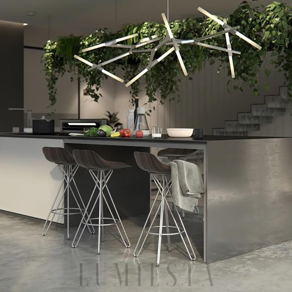 Elegancka lampa wisząca Hash liniowa — kolory i rozmiary