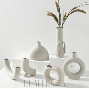 Unikalny wazon ceramiczny o nowoczesnym kształcie 23 cm