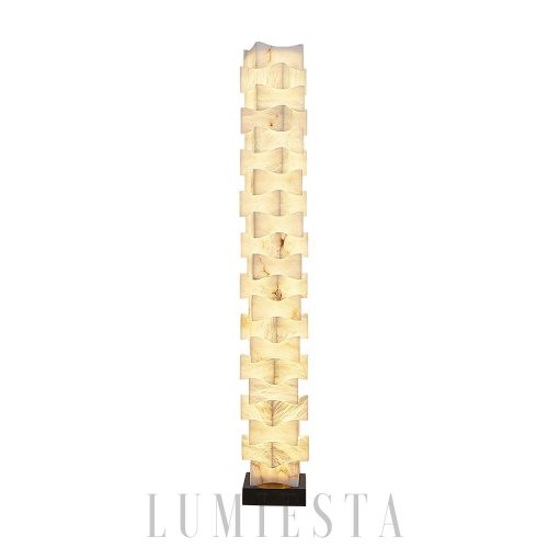 Manaslu - Kwadratowa lampa z alabastru — elegancka