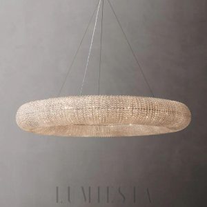 Przydymiony żyrandol LED w kształcie okręgu 183 cm