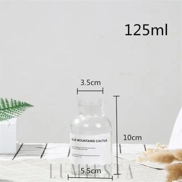 Butelka szklana 250ml brązowa stylowa dekoracja domu