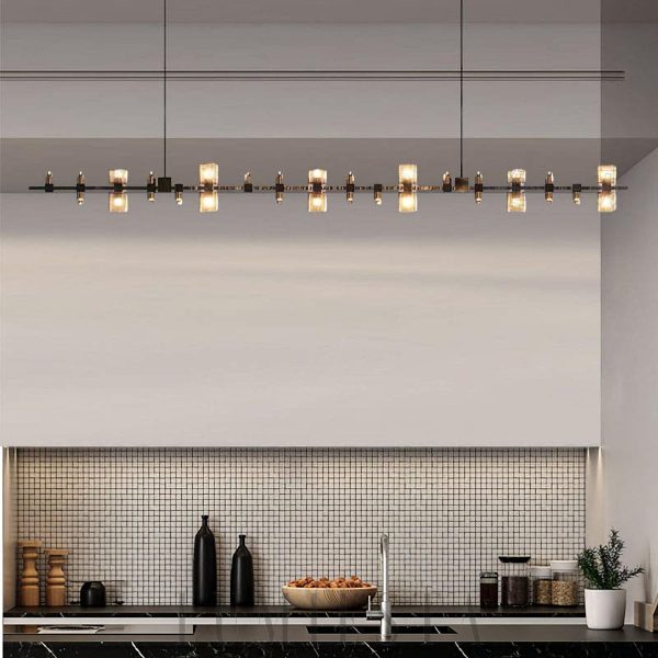 Lampa wisząca Semper Mia 120 cm, mosiężna, nowoczesna