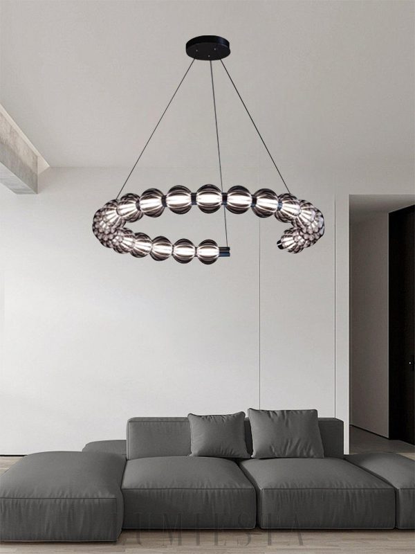 Lampa wisząca Amulet Chandelier A, srebrna, różne rozmiary