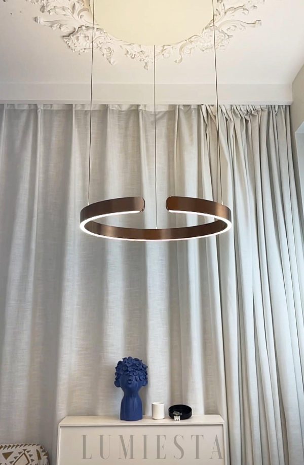 Elegancki okrągły żyrandol LED średnica 40cm 60cm