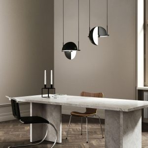 Nowoczesna lampa wisząca Trapeze 28 cm czarna