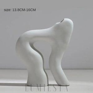 Elegancki biały ceramiczny wazon 12–14 cm