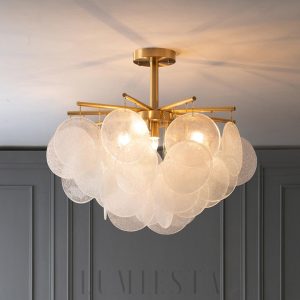 Lampa wisząca Nimbus w stylu luksusowym z mosiądzu i szkła