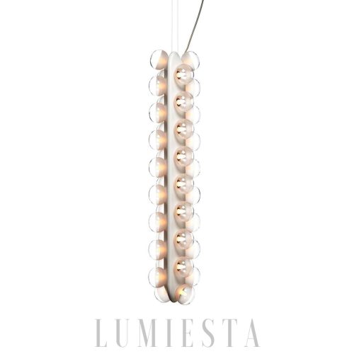 Lampa wisząca Prop Light podwójna pionowa biała 99 cm