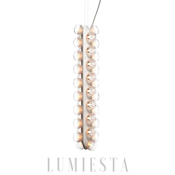 Lampa wisząca Prop Light podwójna pionowa biała 99 cm