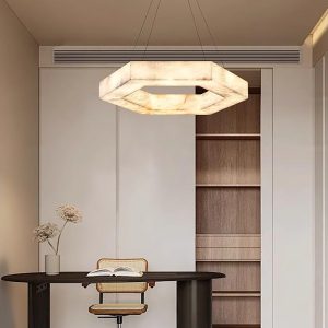 Alabastero - lampa wisząca w kształcie heksagonu