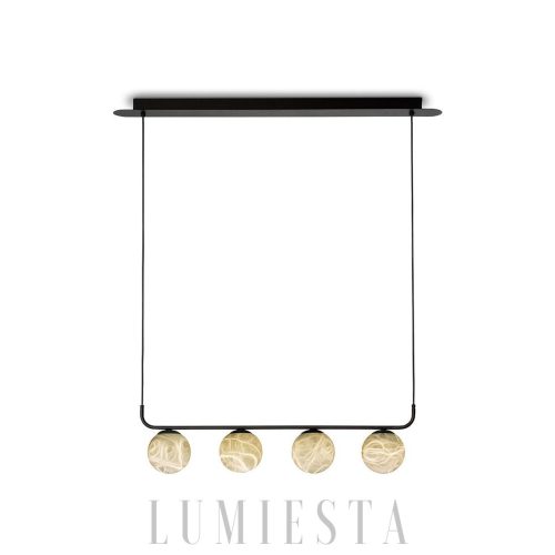 Lampa wisząca Tribeca z alabastrowymi kulami 80cm i 100cm