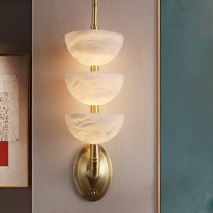 Luksusowa kinkiet ścienny z alabastru w stylu nowoczesnym