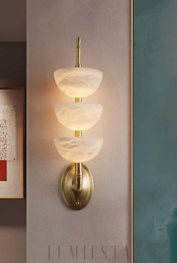 Luksusowa kinkiet ścienny z alabastru w stylu nowoczesnym