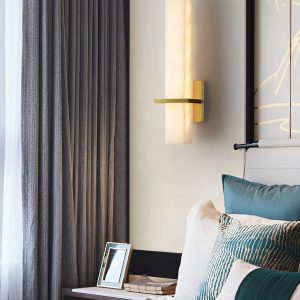 wm_13365525427521105807.jpg Milan - Lampa ścienna Alabaster złoto-biała, nowoczesny kinkiet, 12x48cm