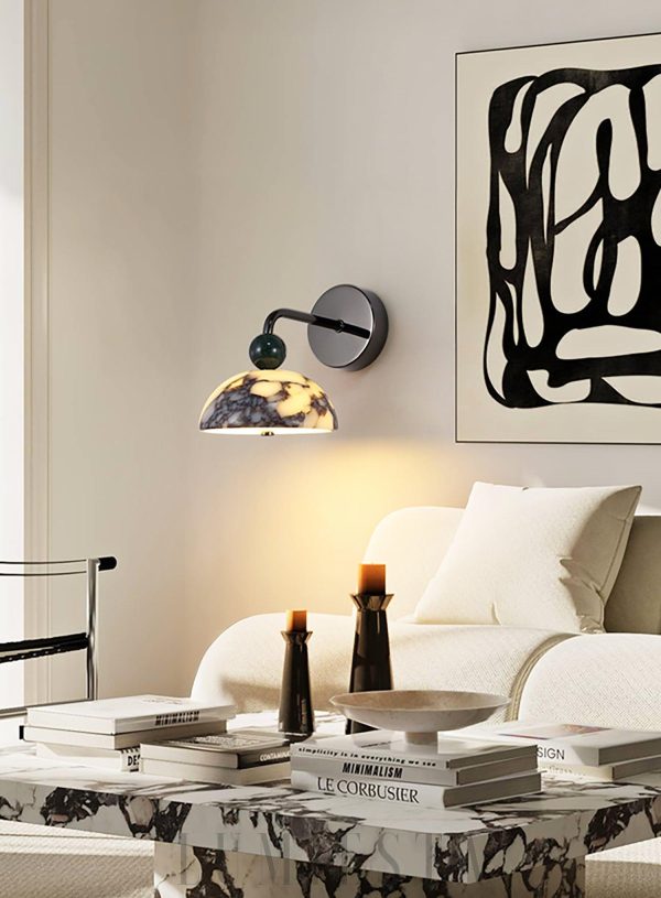 wm_13387145816780578844.jpg Minimalistyczny kinkiet marmurowa kopuła biały czarny 15cm