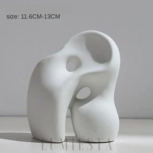 Elegancki biały ceramiczny wazon 12–14 cm