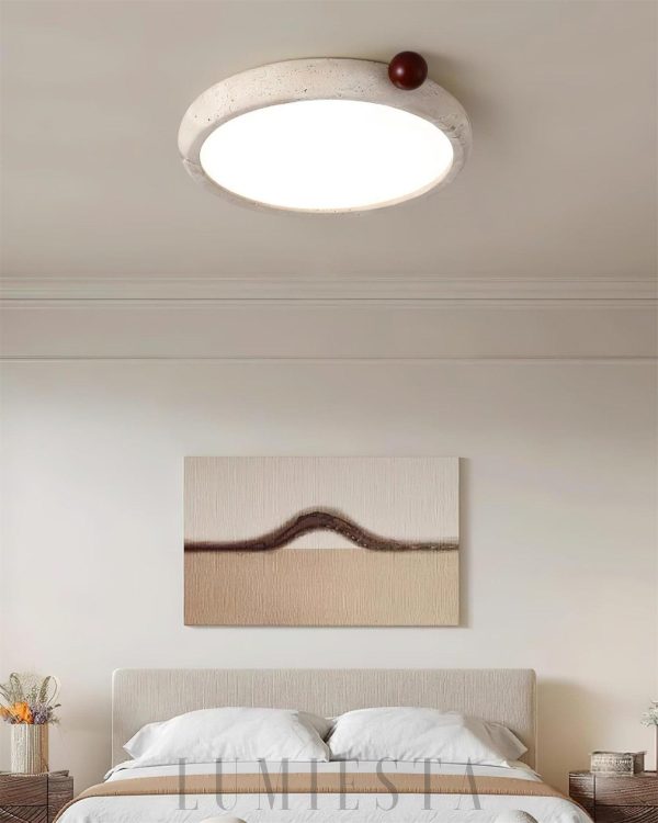 wm_13415102023623246650.jpg Okrągła lampa sufitowa Travertine Metra ciepłe światło 58cm