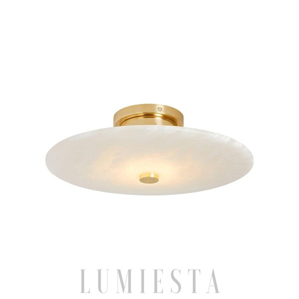 Ankeny - Lampa sufitowa Alabaster w kształcie okrągłym 20cm