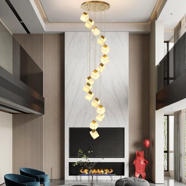 Jess - lampa wisząca w stylu nowoczesnym z alabastru