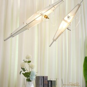 Lampa wisząca Fragment, nowoczesna, chrom i złoto