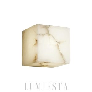 Jebel - Nowoczesny kwadratowy kinkiet alabastrowy 12 cm