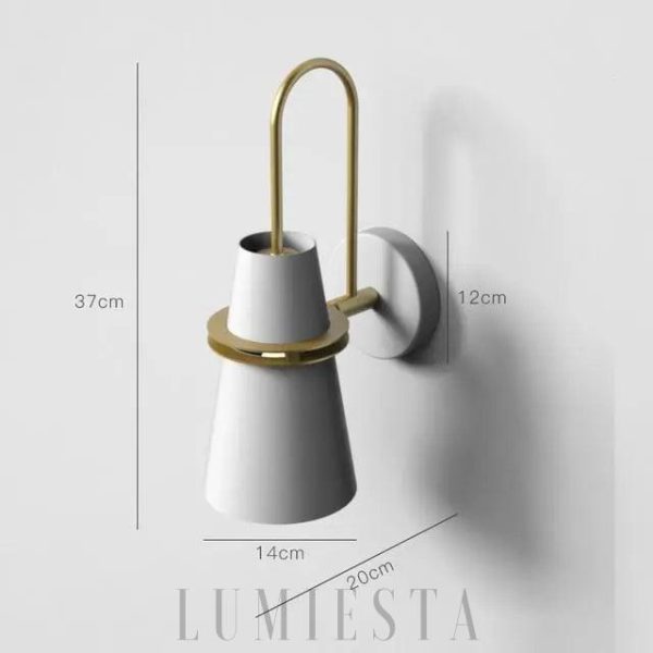 Elegancka lampa ścienna czarna ze złotym akcentem