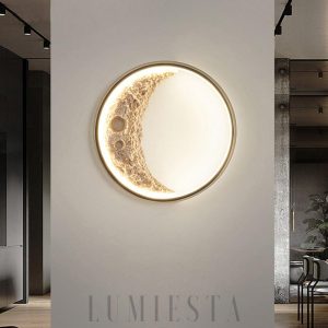 Luna - lampa ścienna w stylu nowoczesnym księżycowa