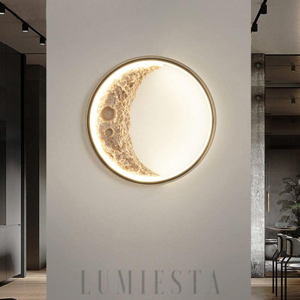 Luna - lampa ścienna w stylu nowoczesnym księżycowa
