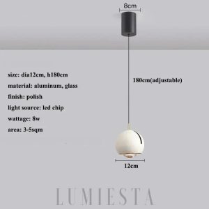 Designerska lampa wisząca Kula z regulacją kąta, kolorowa