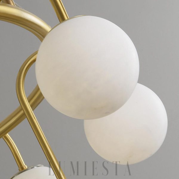 Alabastron - nowoczesna lampa w pierścieniu z alabastru