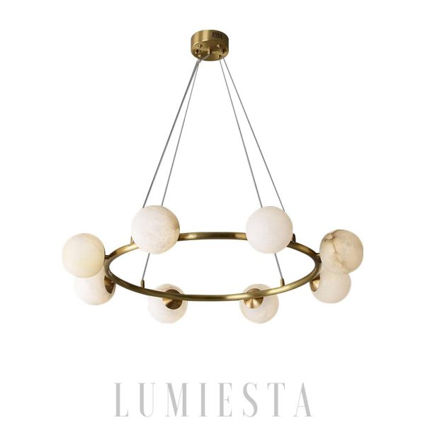 Helixa - lampa wisząca w stylu nowoczesnym z alabastrem