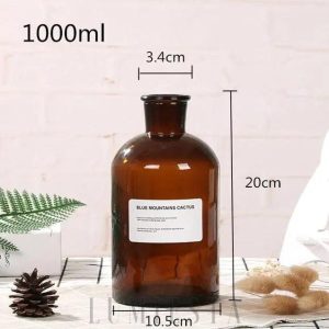 Butelka szklana 250ml brązowa stylowa dekoracja domu