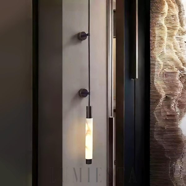 Verita - Nowoczesny kinkiet Alabaster, minimalistyczny styl