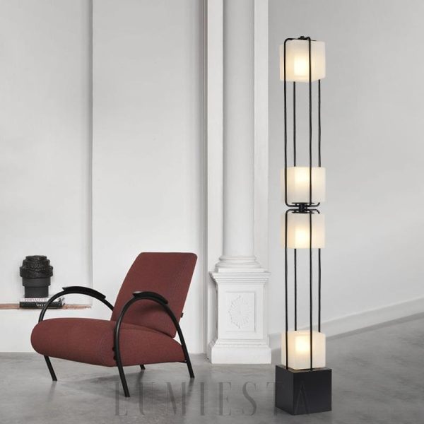 Syberia - lampa podłogowa minimalistyczna w kolorze czarnym