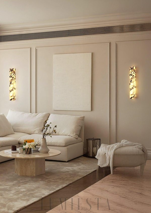 Marmurowy kinkiet Cuboid Mira prostokątny 50cm 60cm